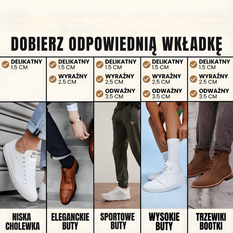 Profilowane wkładki podwyższające SilentBoost 3.0