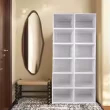 Przezroczyste, składane pudełka do przechowywania butów