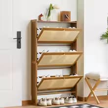 drewniany regał na buty