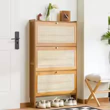 drewniany regał na buty