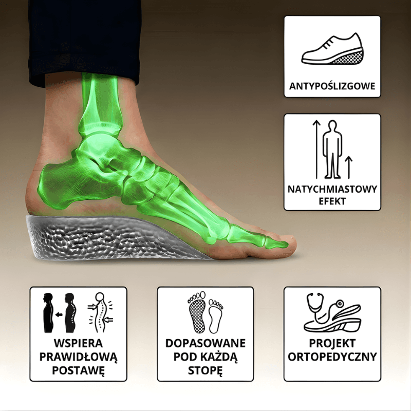 SILENTBOOST 3.0 - Dodająca wzrost wkładka ortopedyczna