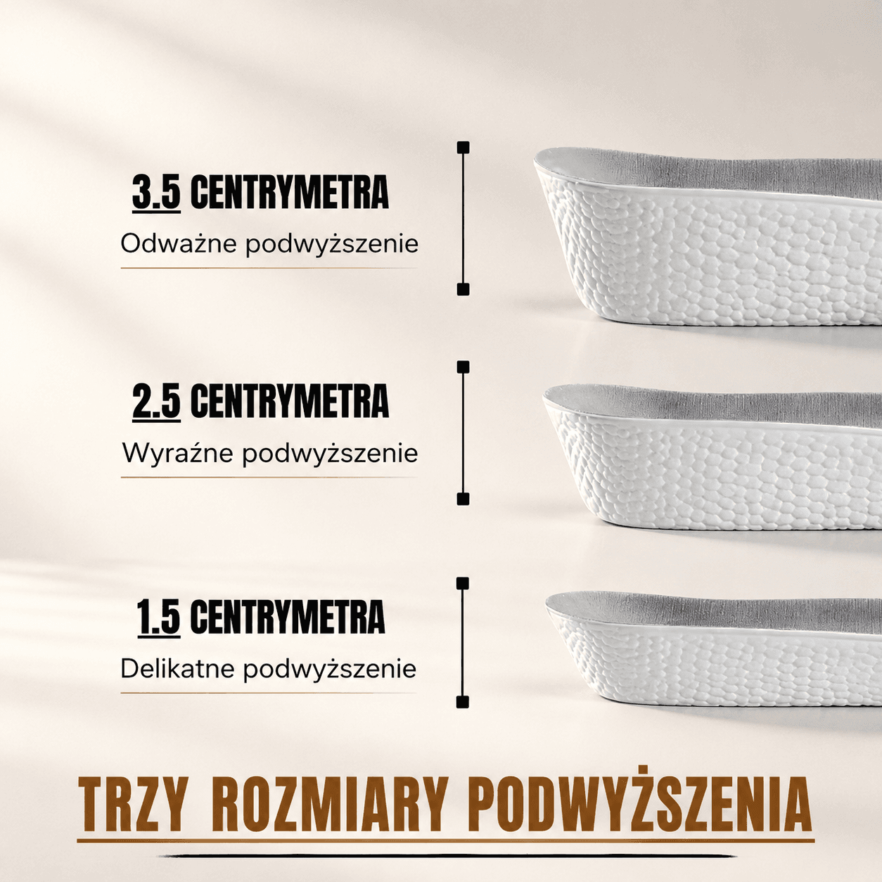 Profilowane wkładki podwyższające SilentBoost 3.0
