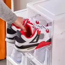 Przezroczyste, składane pudełka do przechowywania butów