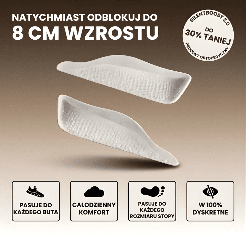SILENTBOOST 3.0 - Dodająca wzrost wkładka ortopedyczna